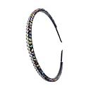 Stunning &amp; Elegant Handcrafted Headband, Featuring Pearls &amp; Crystals for Women (Rainbow Sleek joined Crystal and Pearl)