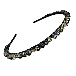 stunning and elegant handcrafted headband featuring crystals amp stones for women korean 8 mm-golden tone