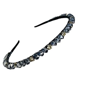 stunning and elegant handcrafted headband featuring crystals amp stones for women korean 8 mm-lightblue tone