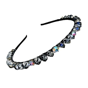 stunning and elegant handcrafted headband featuring crystals amp stones for women korean 10 mm-purple tone
