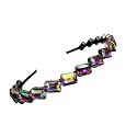 Stunning and Elegant Handcrafted Headband, Featuring Crystals &amp; Stones for Women (Rainbow Thick Rectangular Stone)