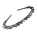 Stunning and Elegant Handcrafted Headband, Featuring Crystals &amp; Stones for Women (Korean 10 MM-Purple Tone)