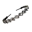 Stunning and Elegant Handcrafted Headband, Featuring Crystals &amp; Stones for Women (White Thick Rectangular Stone)