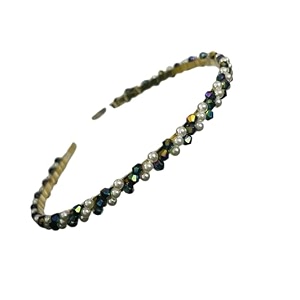 twisted pearl amp rainbow crystal pearl stone hair band for girlsheadbands for womencrystal hair bands trending for women pack of 1