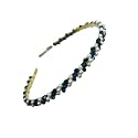 Twisted Pearl &amp; Blue Crystal Pearl stone Hair band for girls|Headbands For Women|Crystal hair bands trending for women |Pack of 1
