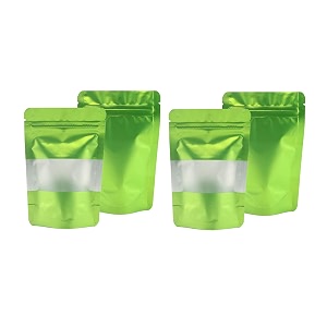deera green ziplock stand up pouch 135x220mm pack of 50