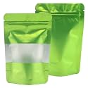 DEERA Green Ziplock Stand Up Pouch 135x220mm Pack of 100