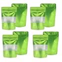 DEERA Green Ziplock Stand Up Pouch 135x220mm Pack of 25