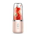 Deerma NU05 Electric Blender Juicer 140W with 400ml Tritan Jar USB Rechargeable Cordless Fruit Mixer Stainless Steel 6 Blade Personal Machine for Smoothie Juices & Shakes (Rose Gold)