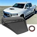 DEERMOTOUniversal Hood Scoop for Cars,Hood Vents for Truck,Engine Hood Scoops for Pickup,Suit for Dodge Ram 1500 2500 3500Chevy Silverado, F-150, F-250, F-350, Colorado（Carbon Fiber Pattern）