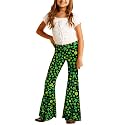Deerose Girls Halloween Hippie Bell Bottom Pants High Waist Flare Pants 5-14 Years