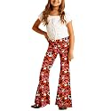Deerose Girls Halloween Hippie Bell Bottom Pants High Waist Flare Pants 5-14 Years