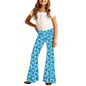 Deerose Girls Halloween Hippie Bell Bottom Pants High Waist Flare Pants 5-14 Years