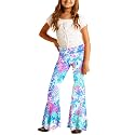 Deerose Girls Halloween Hippie Bell Bottom Pants High Waist Flare Pants 5-14 Years