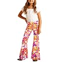 Deerose Girls Halloween Hippie Bell Bottom Pants High Waist Flare Pants 5-14 Years