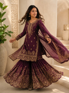 DEETIBOUTIQUE Women Kurta Sharara Dupatta Set