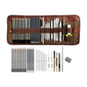 Definite Artist 33 Pcs Sketching and Drawing Art Kit with Pencil Rolling Pouch Pencil