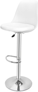 dehran bar stool for kitchen home office plastic bar chair finish color - white knock down