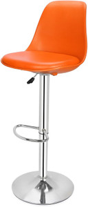 dehran bar stool for kitchen home office plastic bar chair finish color - orange knock down