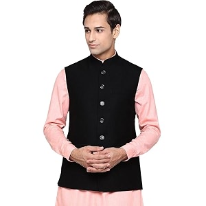 deific men39s export-quality indian traditional nehru jacketwaistcoat