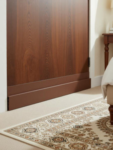 dejmin door draft stopper under door draft blocker insulator door sweep weather under door draft blocker soundproof door sweep weather stripping1 pack brown floor mounted door stopper brown