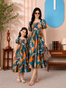 Deklook Printed Mother & Daughter Dress Twinning Set