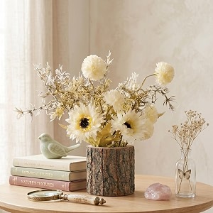 Dekorly Artificial White Dry Daisy Flower with