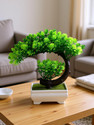 Dekorly Small Artificial Bonsai Tree Fake Plant Potted House Plants Japanese Pine Bonsai Bonsai Wild Artificial Plant  with Pot