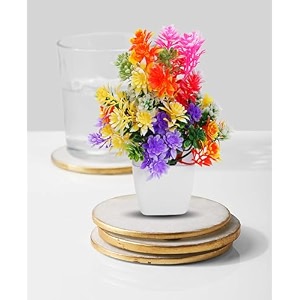 dekorly mini artificial plant with pot for diwali decor festive home decor items perfect for diwali celebration small plant for tabletop living room decor and office spaces design-r