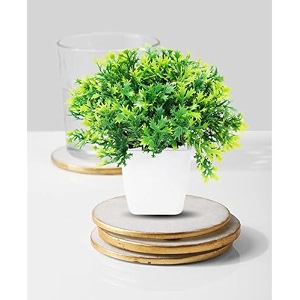 dekorly mini artificial plant with pot for diwali decor festive home decor items perfect for diwali celebration small plant for tabletop living room decor and office spaces design-aa