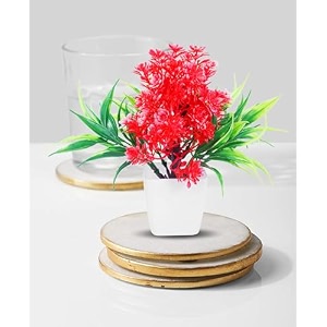 dekorly mini artificial plant with pot for diwali decor festive home decor items perfect for diwali celebration small plant for tabletop living room decor and office spaces design-u