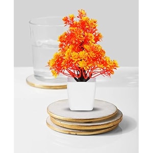 dekorly mini artificial plant with pot for diwali decor festive home decor items perfect for diwali celebration small plant for tabletop living room decor and office spaces design-ah
