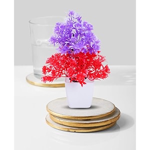 dekorly mini artificial plant with pot for diwali decor festive home decor items perfect for diwali celebration small plant for tabletop living room decor and office spaces design-ad