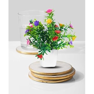 dekorly mini artificial plant with pot for diwali decor festive home decor items perfect for diwali celebration small plant for tabletop living room decor and office spaces design-l