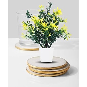 dekorly mini artificial plant with pot for diwali decor festive home decor items perfect for diwali celebration small plant for tabletop living room decor and office spaces design-o