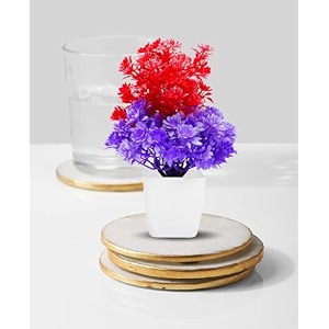 dekorly mini artificial plant with pot for diwali decor festive home decor items perfect for diwali celebration small plant for tabletop living room decor and office spaces design-t