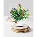 Dekorly Mini Artificial Plant with Pot for Diwali Decor: Festive Home Decor Items, Perfect for Diwali Celebration, Small Plant for Tabletop, Living Room Decor, and Office Spaces (Design-L)