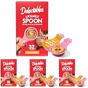 Delectables Lickable Spoon Handheld Wet Cat Treats Made with Real Chicken,Quick &amp; Easy Creamy Puree,Mess Free,Grain-Free, No Added Fillers-by-Products, No Added Preservatives, 0.35 Ounce (Pack of 128)