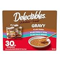 Delectables Lickable Treat Gravy Variety Wet Cat Treat &amp; Food Topper, Food Topper, Hydrating, Grain-Free, No Fillers, No by-Products, No Added Preservatives, 1.4oz Pouch, 30 Pack