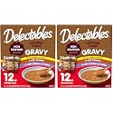 Delectables Lickable Treat Gravy Wet Cat Treat Variety Pack, Food Topper, Hydrating, Grain-Free, No Fillers, By-Products, Added Preservatives, 1.4 Ounce (Pack of 24)