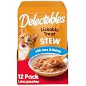 Delectables Lickable Treat Stew Wet Cat Treat with Real Tuna &amp; Shrimp, Food Topper, Hydrating, Grain-Free, No Fillers, No By-Products, No Added Preservatives, 1.4oz Pouch, 12ct