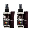 Delete Screen Cleaner Spray Kit 2 Pack 2oz Bottle, 12"x12" Microfiber Cloth