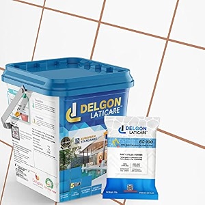 delgon laticare premium quartz epoxy grout eg-100 5kg coffee - 57 - waterproof tile gap filler for bathroom kitchen floor amp wall - stain resistant