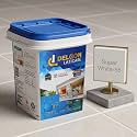 Delgon Laticare Premium Quartz Epoxy Grout EG-100 (1kg, Super White - 55) - Waterproof Tile Gap Filler for Bathroom, Kitchen, Floor & Wall - Stain Resistant