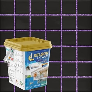delgon laticare premium sparkleglitter epoxy tile grout 5kg purple translucent - 500 crushed glass crystals  sparkle