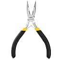 Deli DL20026 5" Long Nose Pliers with Insulation to AC for Cutting & Gripping Wires High Strength Construction Shockproof Ergonomic Grip (1 Pc)