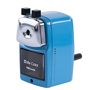 deli w0620 rotary pencil sharpener machine stationery auto feed automatic sharpener pack of 1 - blue
