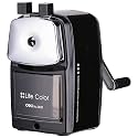 W0620 Auto-Feed Rotary 1-Hole Pencil Sharpener for School, Office | Rotary Pencil Sharpener, Auto Feed Table Sharpener for Graphite &amp; Color Pencil - Pack of 1, Black