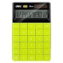 Deli W1589 Modern Compact Calculator 12 Digit, Green