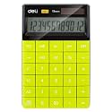 deli W1589 12 Digit Big Size Basic Calculator with GT Function and Compact Large Display - 3 Years Warranty, Green, Black